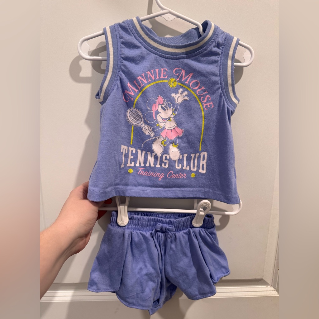 Disney Minnie Lavender Tank Top And Shorts Set